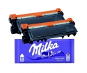 [Toner Vision Tech Brother TN-3480 kompatibil 2x + Milka]