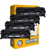 [Toner HP CF280X kompatibil 4x + papier ]