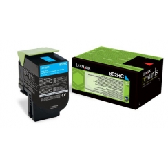 Toner Lexmark 802HC, cyan