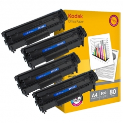 Toner Vision Tech HP Q2612A kompatibil 4x + papier