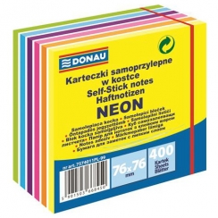 Samolepiaci bloček DONAU 76x76mm, 400 listov, neón