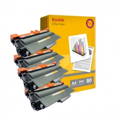 Toner Vision Tech Brother TN-3380 kompatibil 4x + papier 