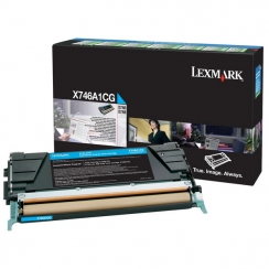 Toner Lexmark X746A1CG, cyan