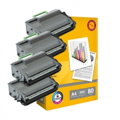 Toner Vision Tech Brother TN-3512 kompatibil 4x + papier 