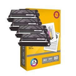 Toner Vision Tech Brother TN-3480 kompatibil 4x + papier 