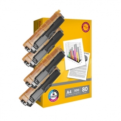 Toner Brother TN-241BK kompatibil 4x + papier 