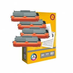 Toner Vision Tech Brother TN-3390 kompatibil 4x + papier 