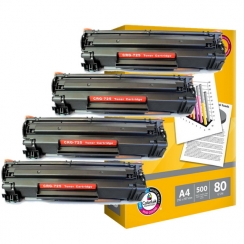 Toner Vision Tech Canon CRG-725 kompatibil 4x + papier 