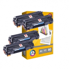 Toner Vision Tech Canon CRG-728 kompatibil 4x + papier 