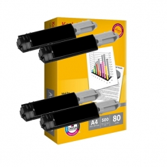 Toner Vision Tech Epson C1100BK kompatibil 4x + papier