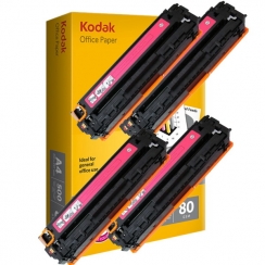 Toner Vision Tech HP CB543 magenta kompatibil 4x + papier 