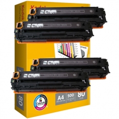 Toner Vision Tech HP CB540 black kompatibil 4x + papier 