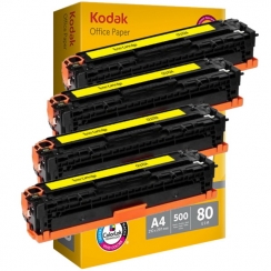 Toner Vision Tech HP CE322A yellow kompatibil 4x + papier 