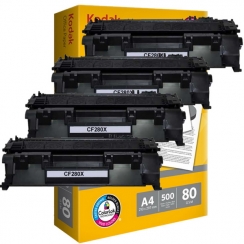 Toner HP CF280X kompatibil 4x + papier 