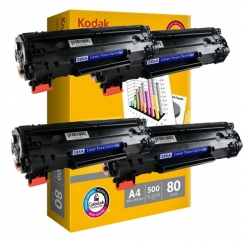 Toner Vision Tech HP CE285A kompatibil 4x + papier 