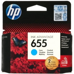 Atramentová náplň HP 655, cyan CZ110AE